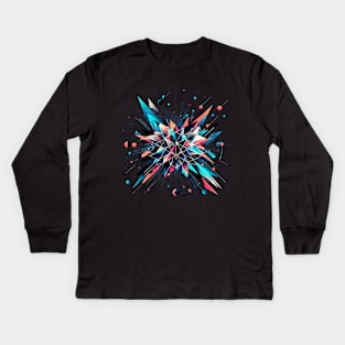 Quantum Realm: Geometric Particle Kids Long Sleeve T-Shirt
